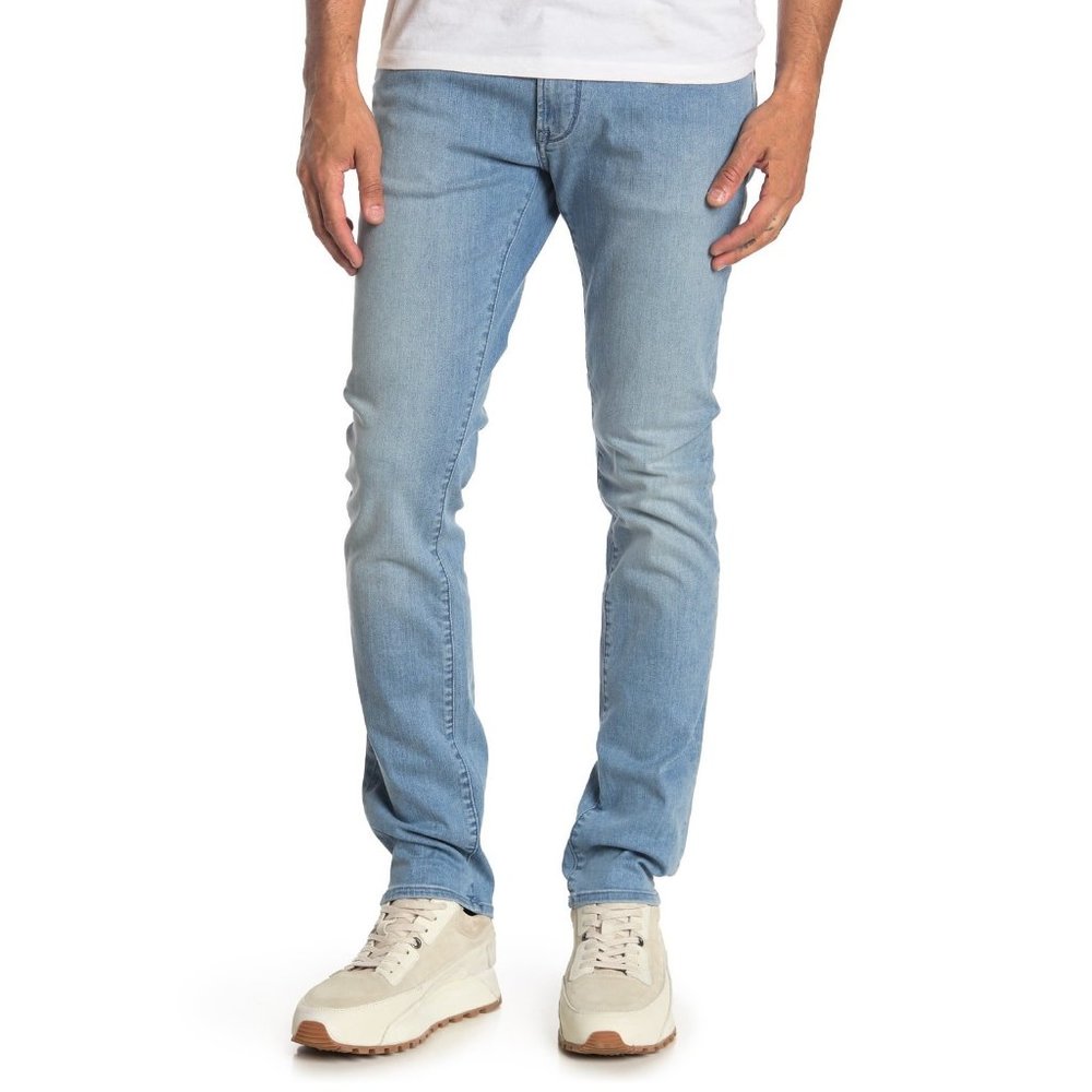 John Varvatos $198 NWT Men's Wight Skinny Straight Leg Denim Jeans Aegean 30W